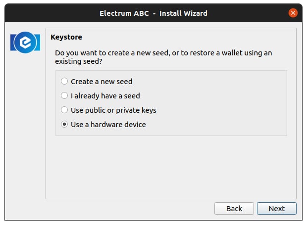 Install Wizard - Keystore