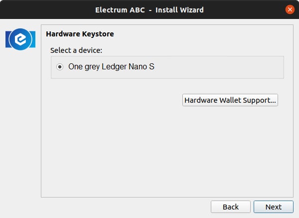 Install Wizard - Select a device
